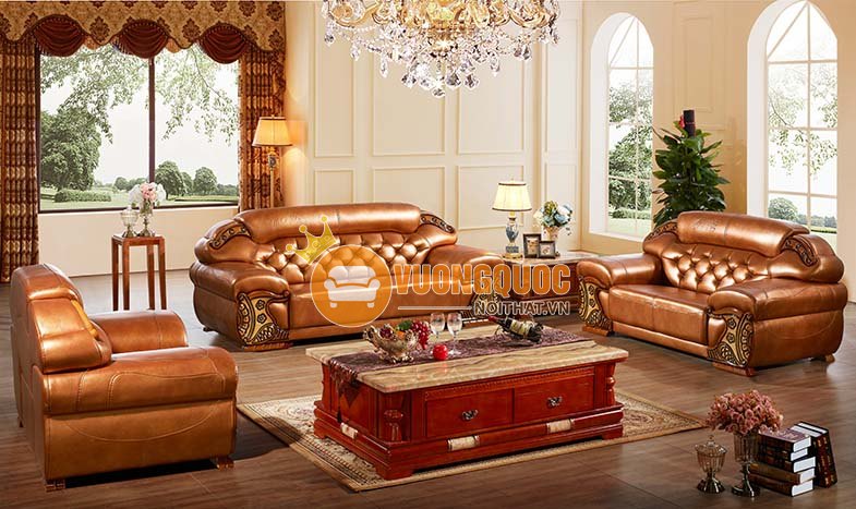 Bộ sofa phòng khách thiết kế tân cổ điển OLDL105